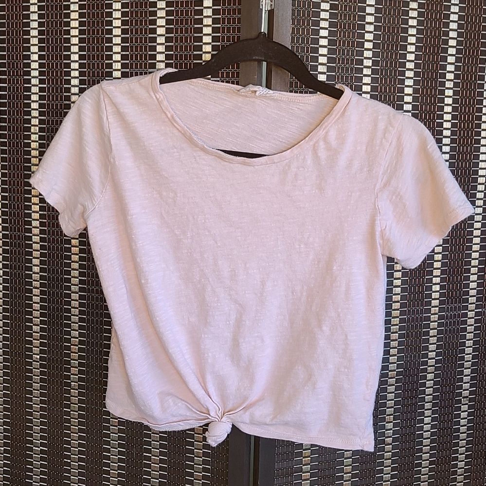 Sky & Sparrow Cotton Crop Top in Beige Sand